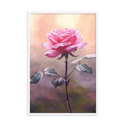 Rose (June) - Birth Flower Framed Print