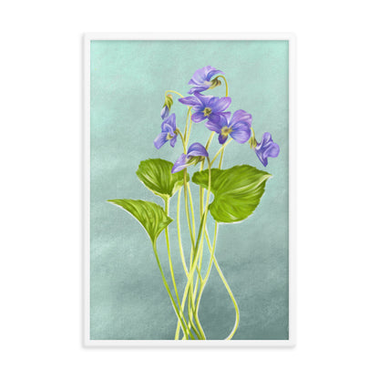 Violet (February) - Birth Flower Framed Print