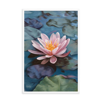 Water Lily (July) - Birth Flower Framed Print