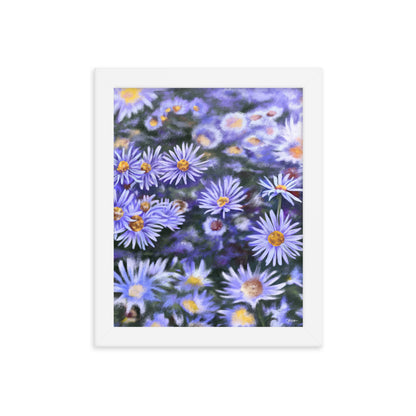 Aster (September) - Birth Flower Framed Print