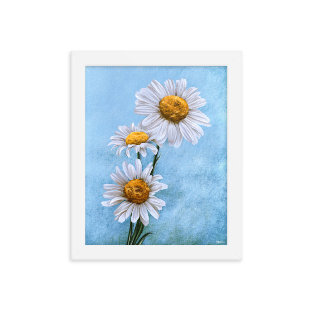 Daisy (April) - Birth Flower Framed Print