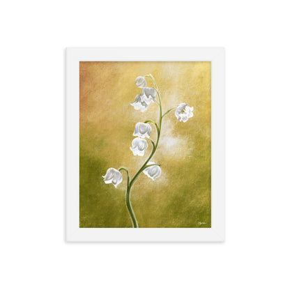 Lily of the Valley (May) - Birth Flower Framed Print