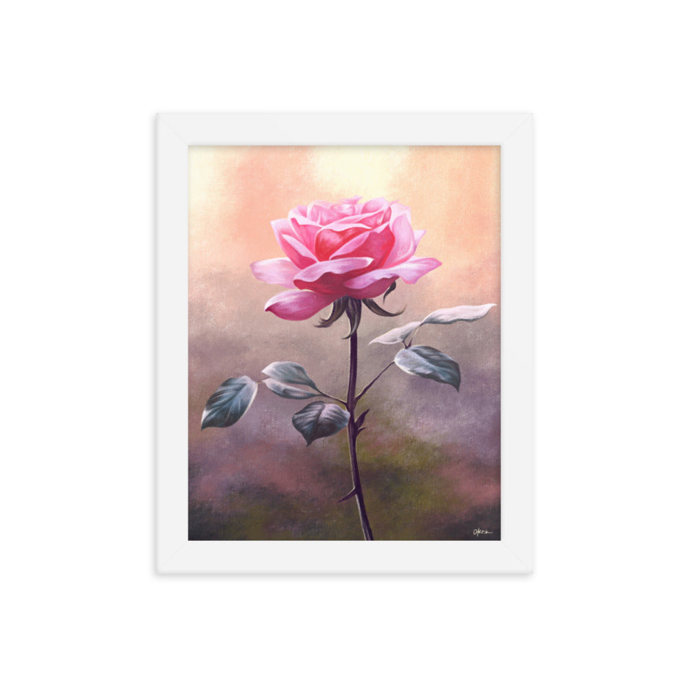 Rose (June) - Birth Flower Framed Print