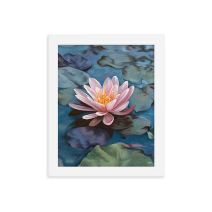 Water Lily (July) - Birth Flower Framed Print