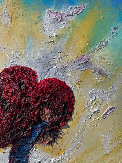 my heavy heart - Original Painting (24x48)