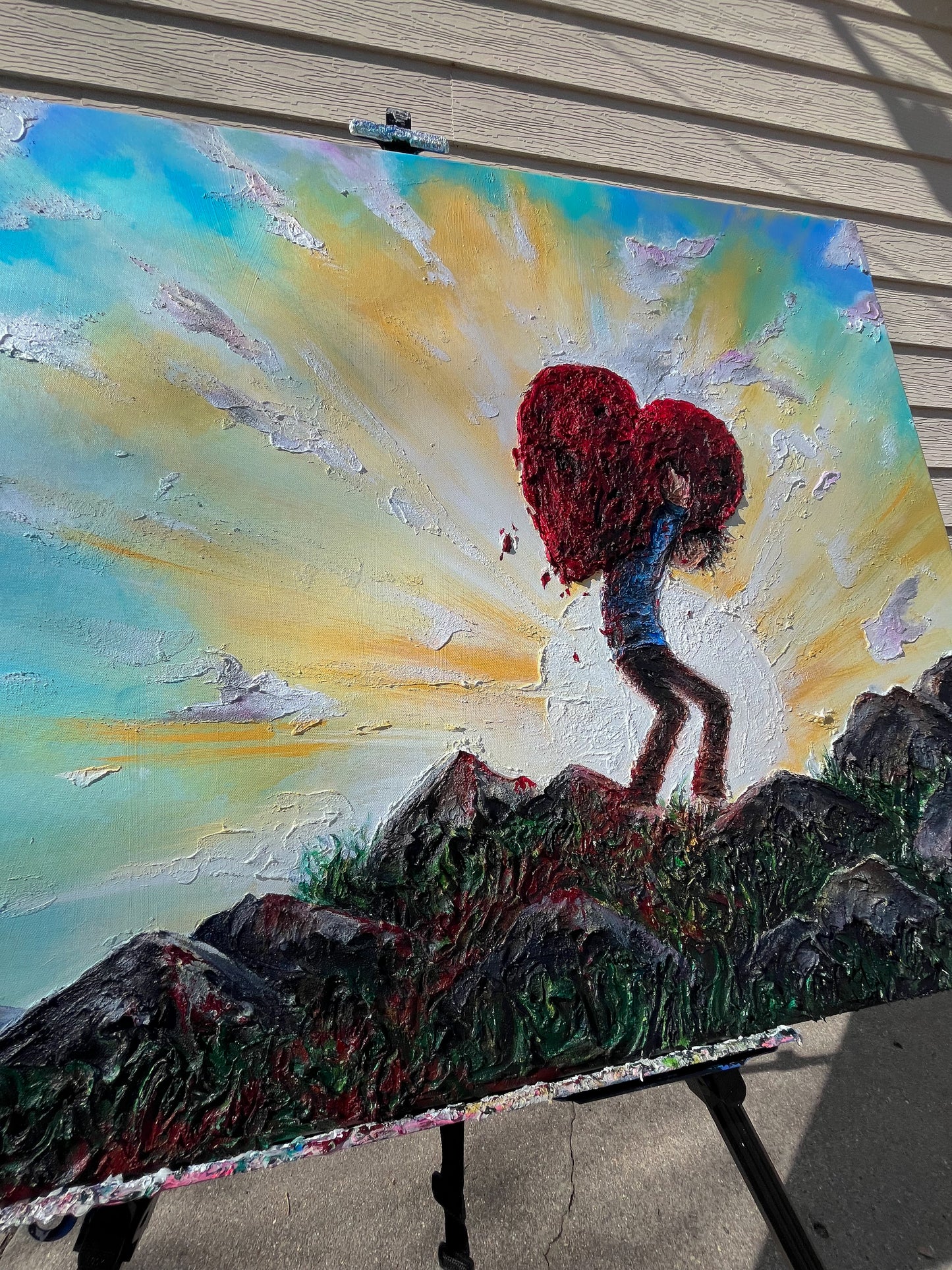 my heavy heart - Original Painting (24x48)