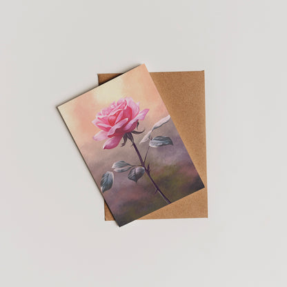 Rose (June) - Birth Flower Card 5x7