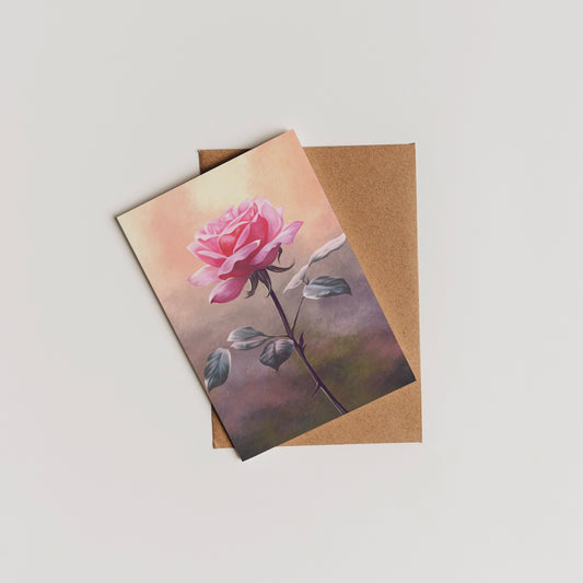 Rose (June) - Birth Flower Card 5x7