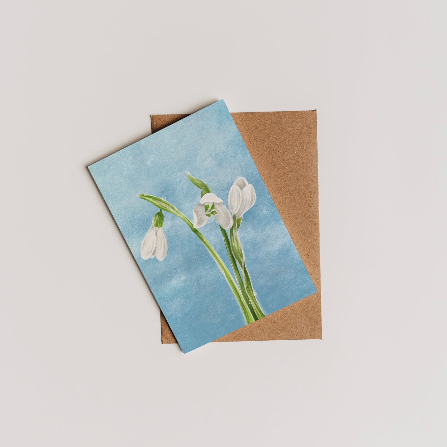 Snowdrop (January) - Birth Flower Card 5x7