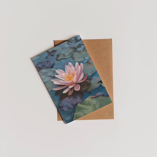 Water Lily (July) - Birth Flower Card 5x7