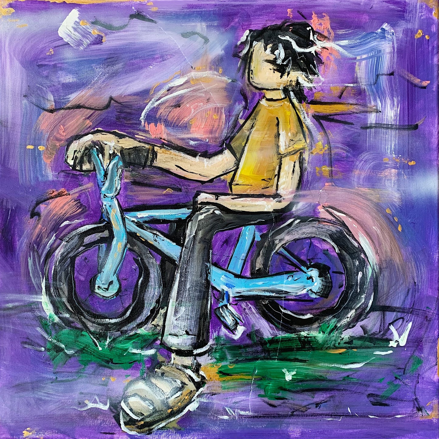 biking - Original Painting (20x20)