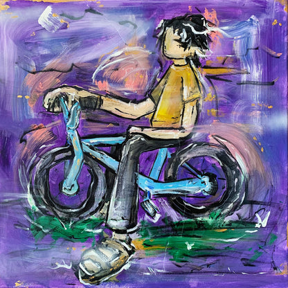 biking - Original Painting (20x20)