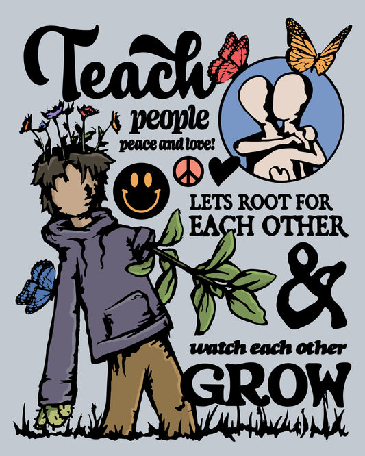 teach people peace and love - Limited Edition Art Print