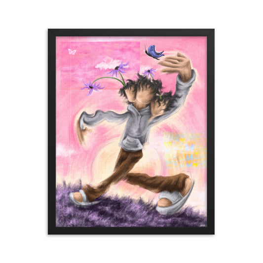 follow the butterfly - Framed poster